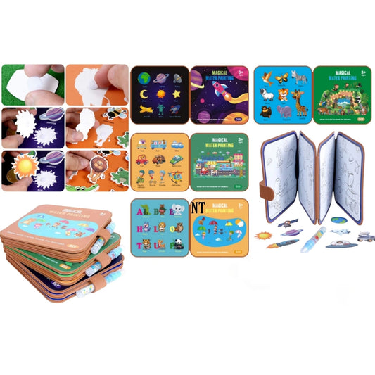 VR-P-1-4- UR-L-5-1- UR-I-5-1 Premium quality Magic Water book with shining velcro stickers
