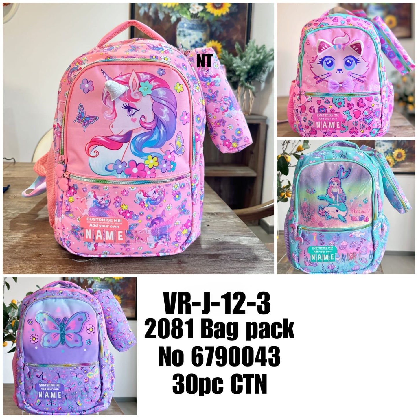 VR-J-12-3  2081 Bag pack  No 6790043  30pc CTN