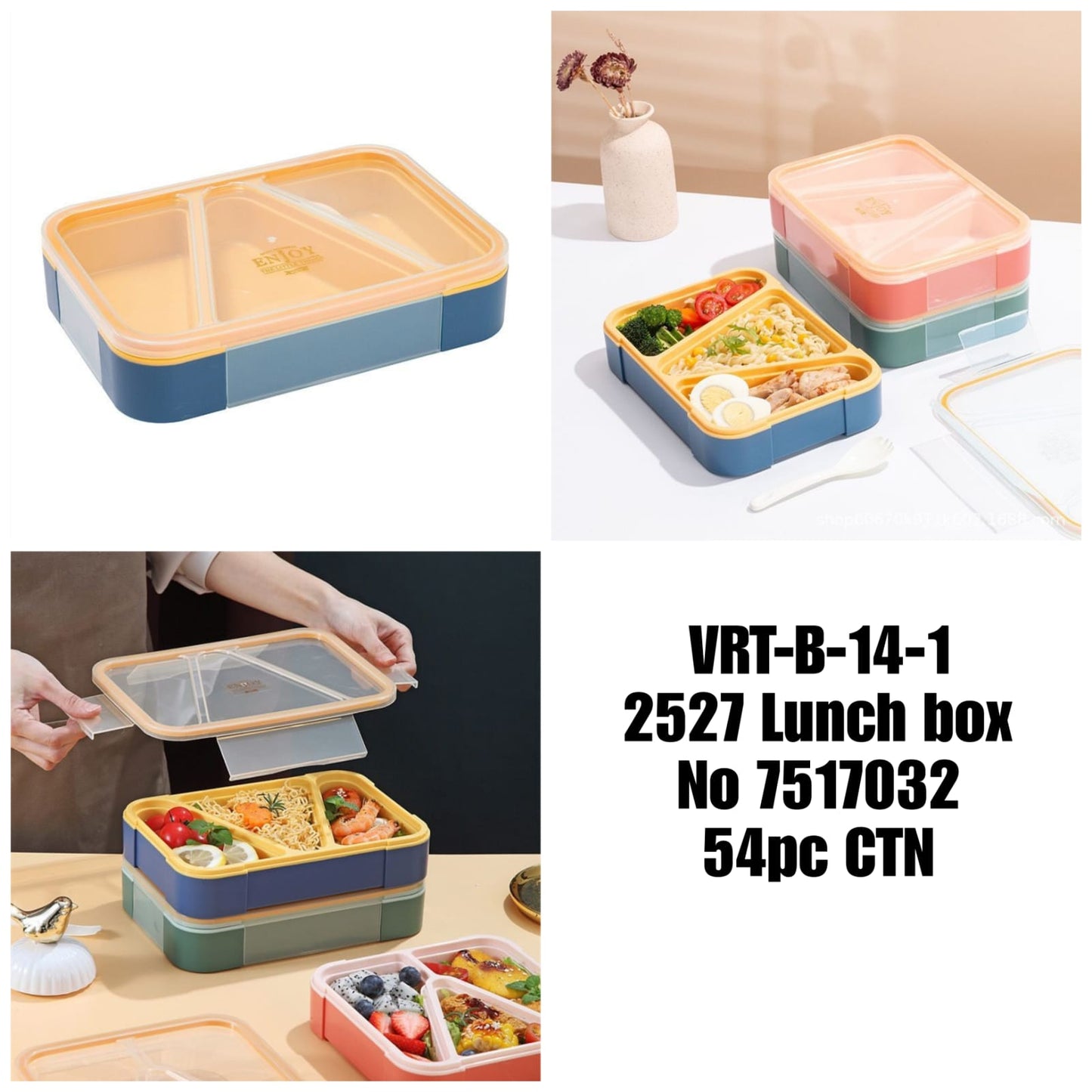 VRT-B-14-1 2527 Lunch box No 7517032 54pc CTN