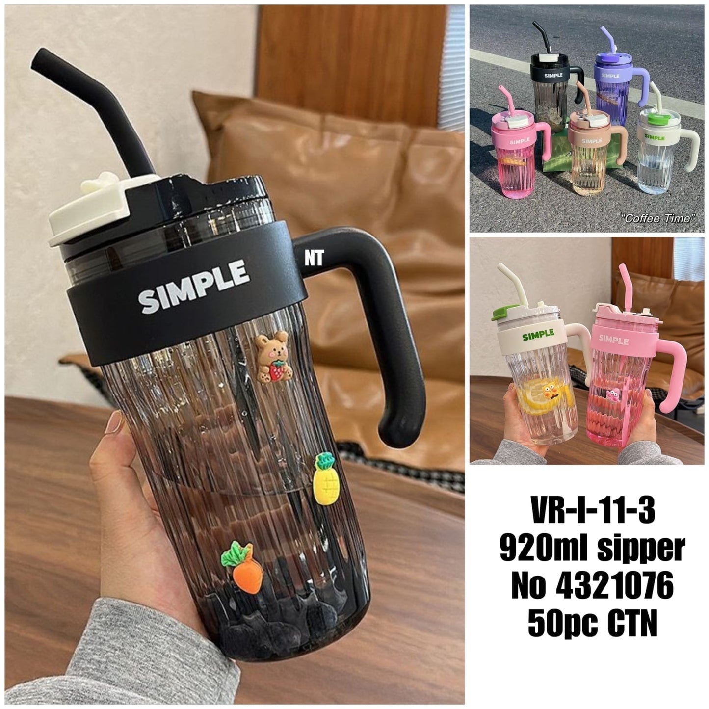 VR-I-11-3  920ml sipper  No 4321076  50pc CTN