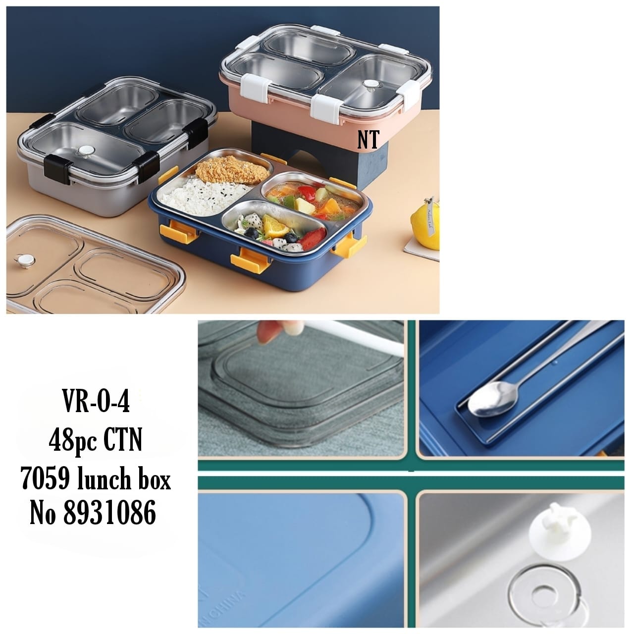 VR-04 48pc CTN 7059 lunch box No 8931086