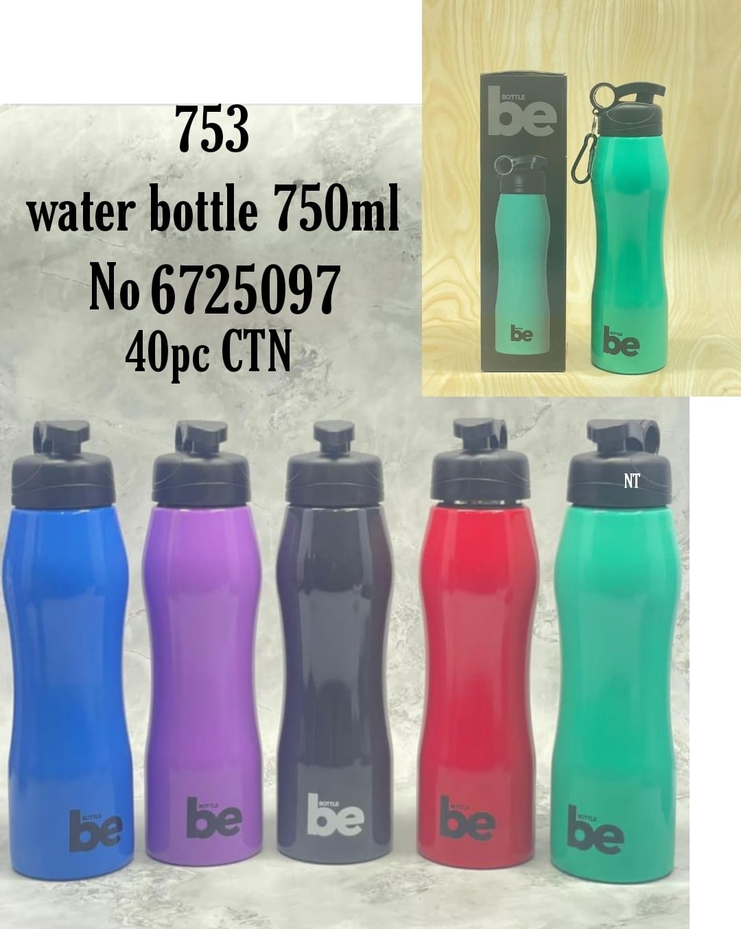 753 water bottle 750ml No 6725097 CTN