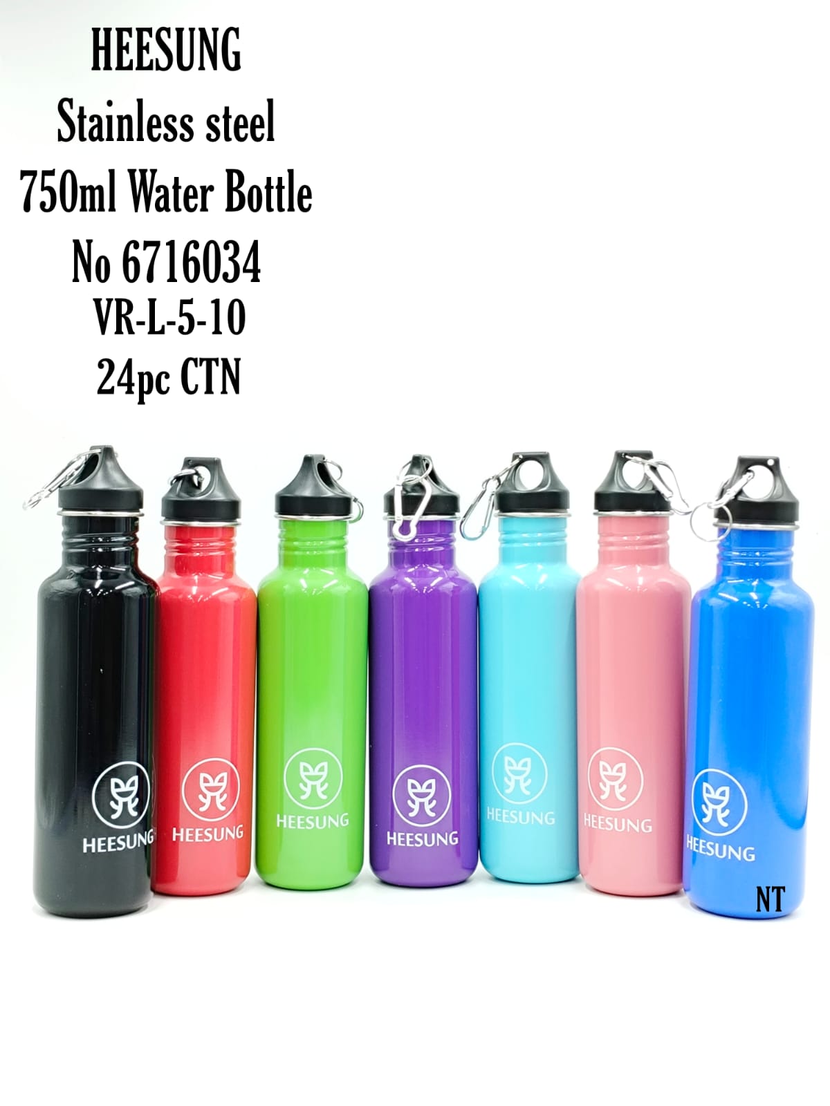 Stainless steel 750ml Water Bottle No 6716034 24pc CTN