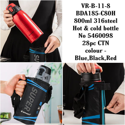VR-B-11-8 BDA185-C80H 800ml 316stee1 Hot & cold bottle No 5460098 28pc CTN colour -
