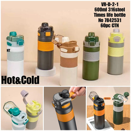 VR-D-2-1 600ml 316steel Times lite bottle No 7842531 60pc CTN