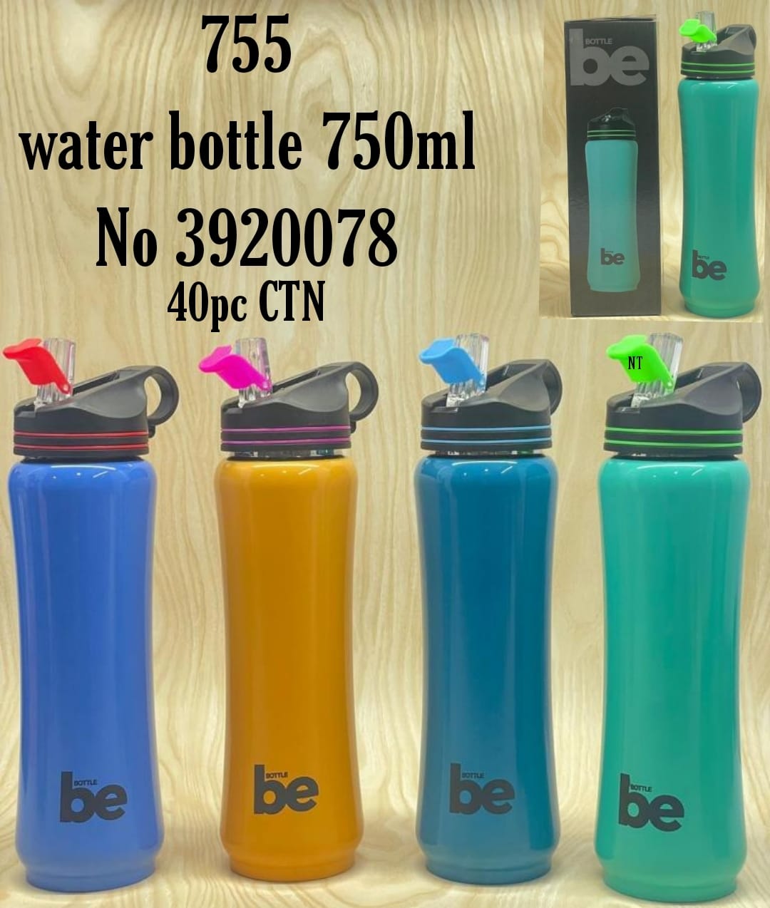 755 water bottle 750ml No 3920078 CTN