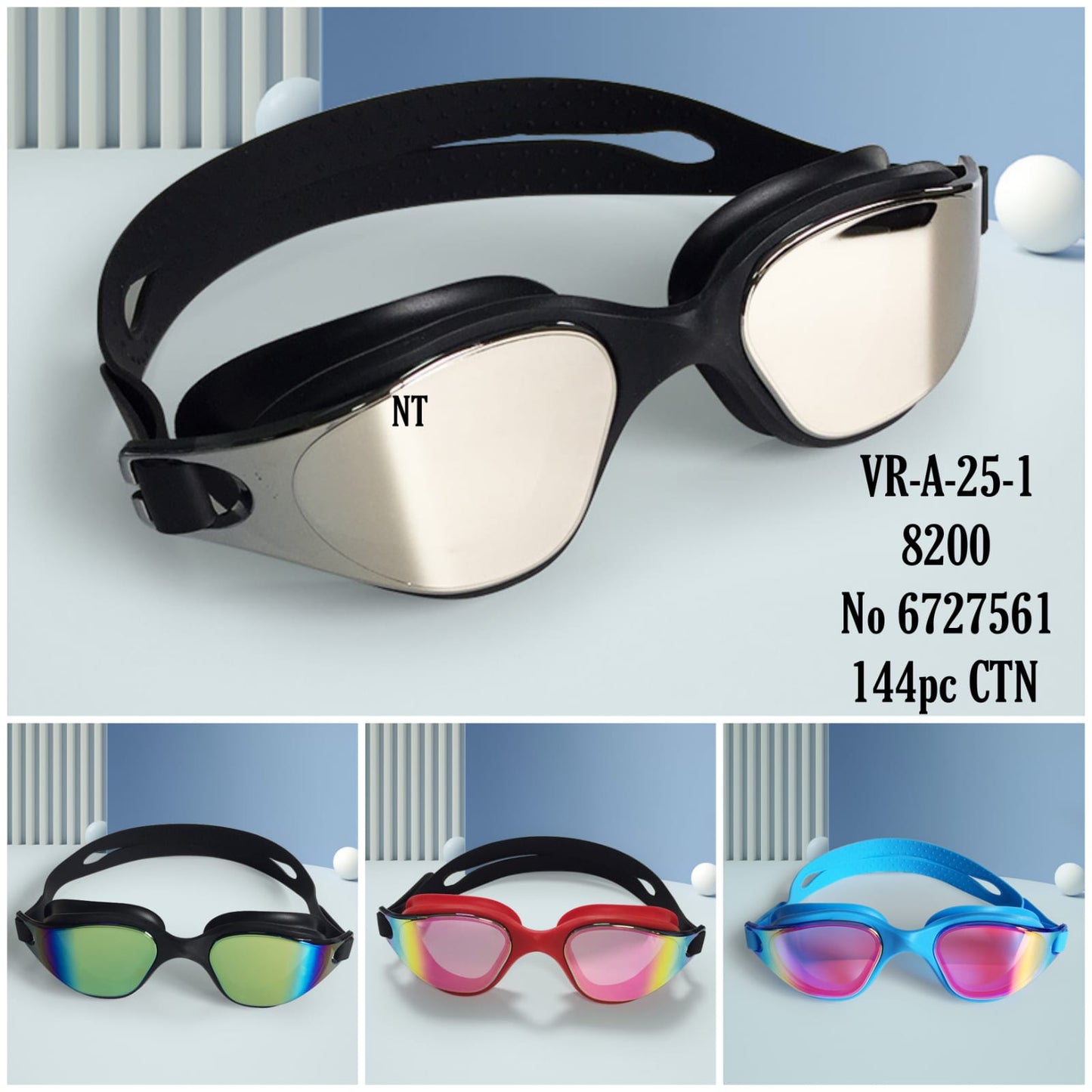 Swimming Goggles YR-A-250 8200 No 6727561 144pc