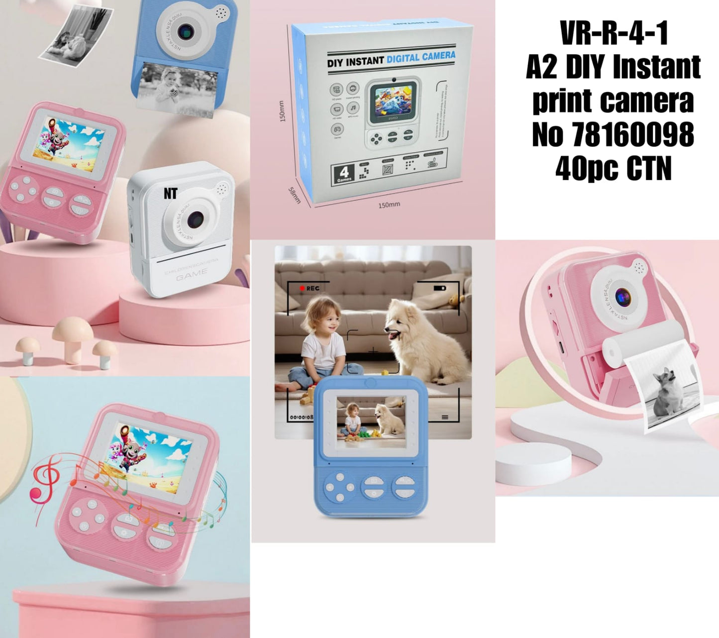 VR-R-4-1 A2 Instant Mini Printer No 78160098 40pc CTN