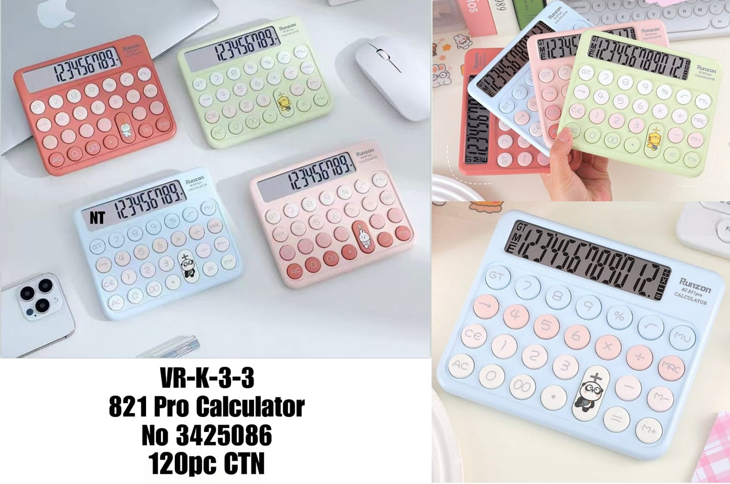 VR-K-3-a 835 Aesthetic Calculator No 5325098 120pc CTN