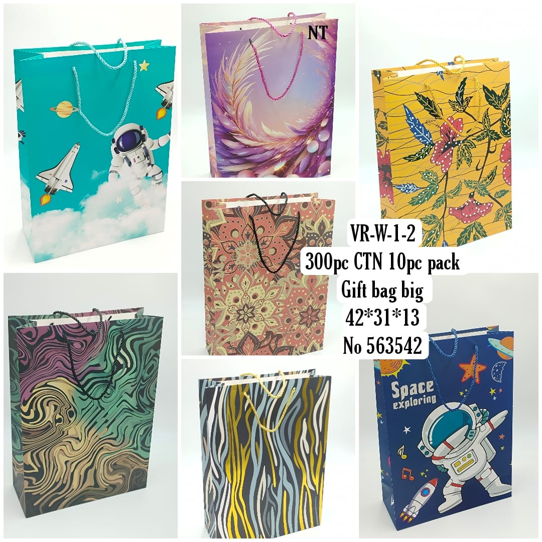 YR-W.l-2 CTN 10pc pack Gift bag big No 563542