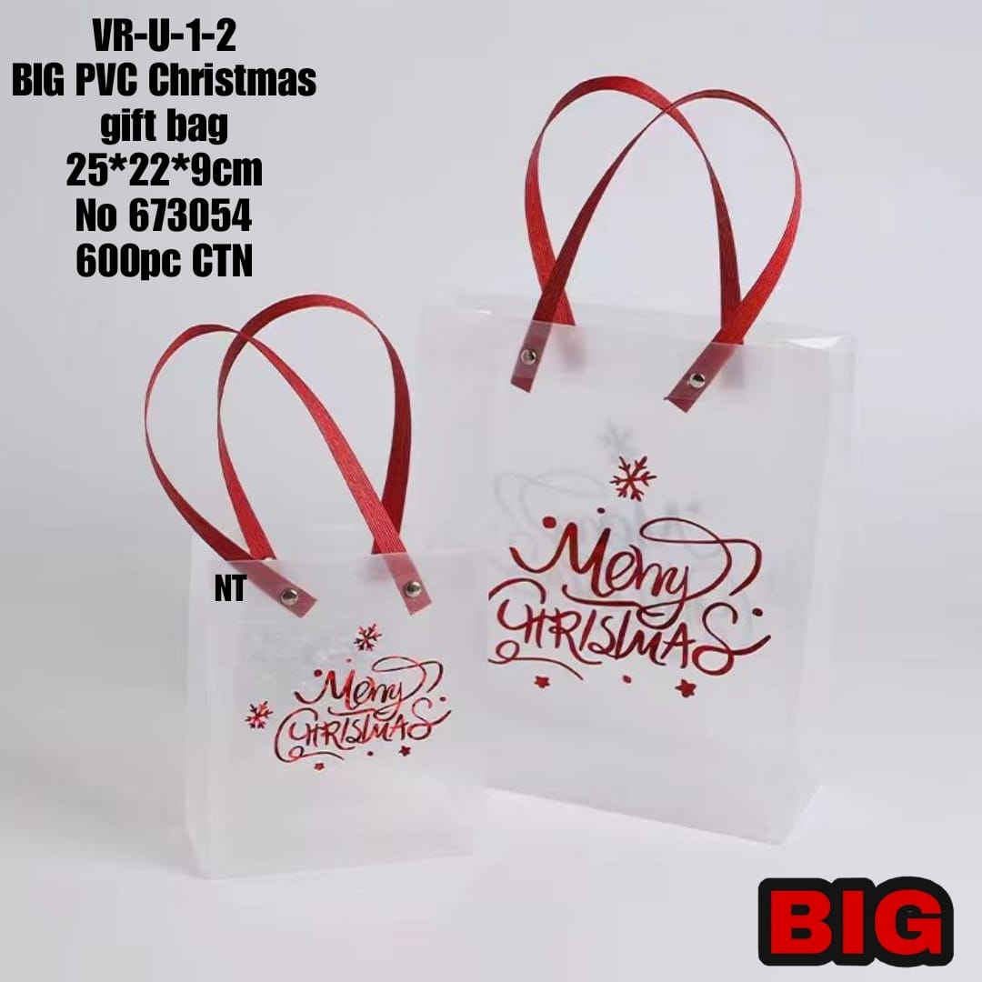 UR-U-1-2 BIG PVC Christmas gift bag No 613054 CTN