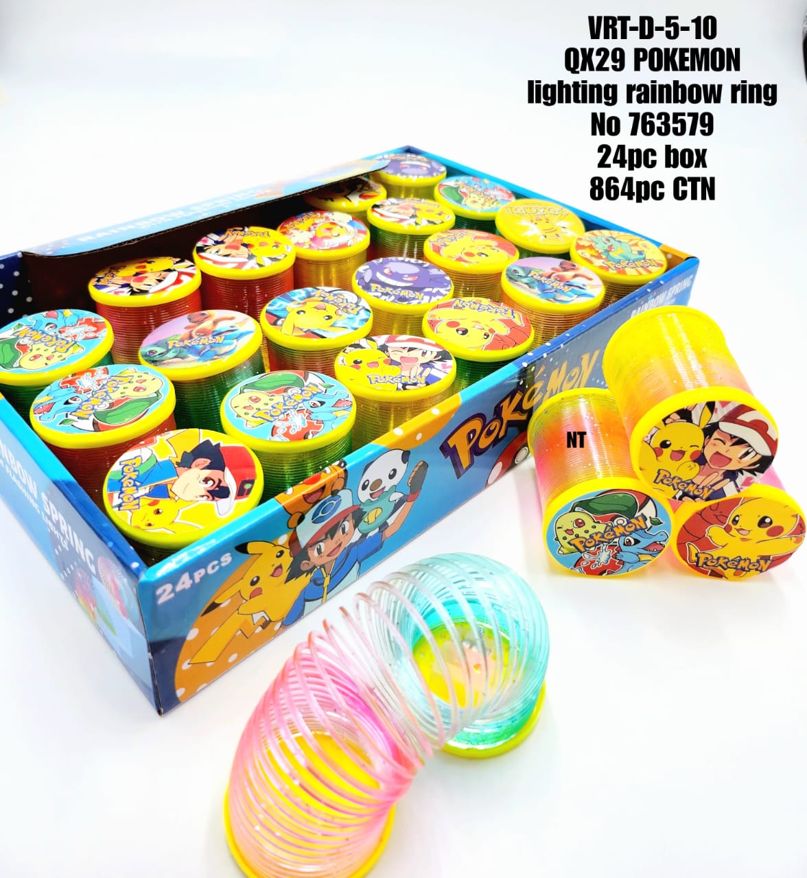 URT-D-5-10 QK29 POKEMON lighting rainbow ring No 163519 24pc box CTN