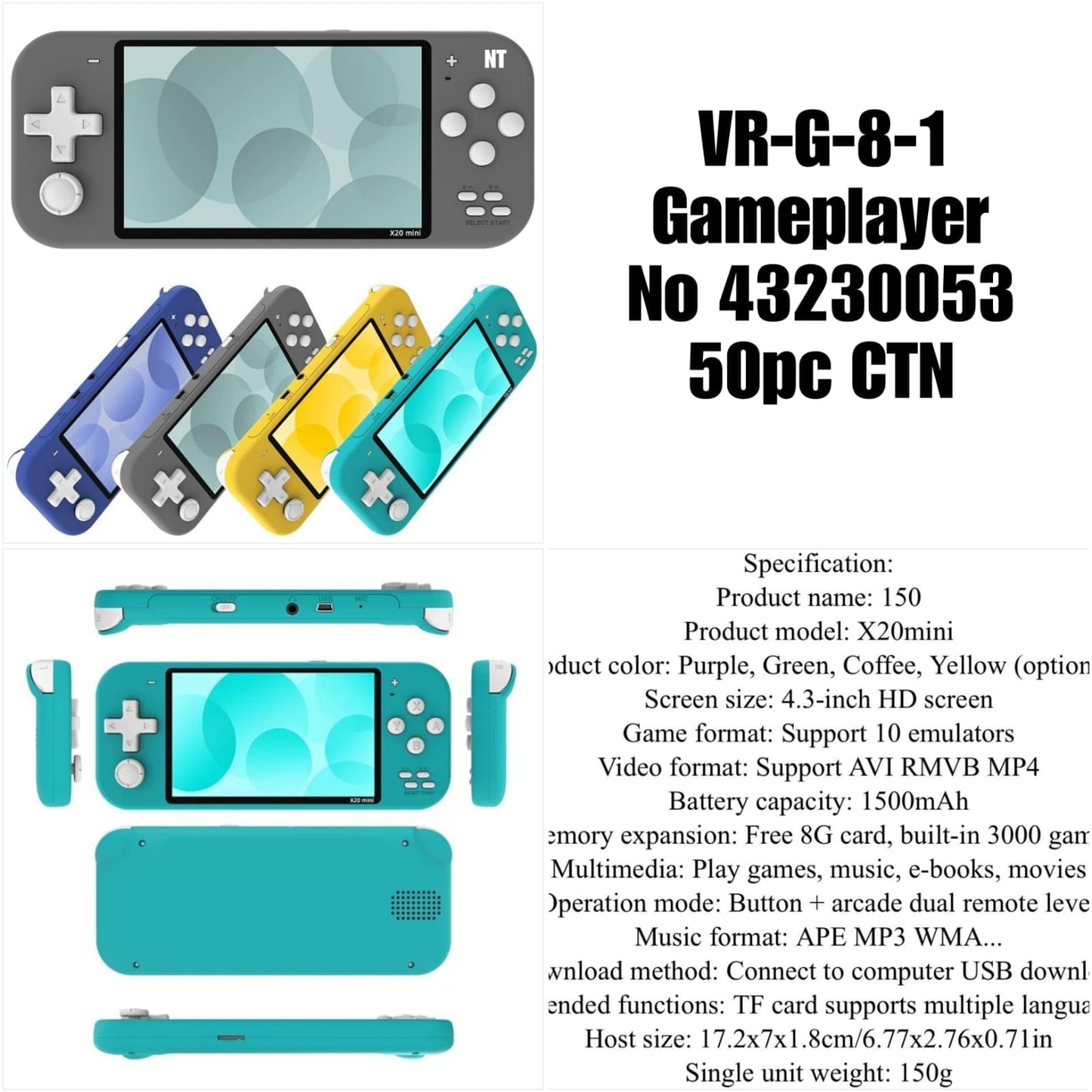 VR-G-8-1 Gameplayer No 43230053 CTN