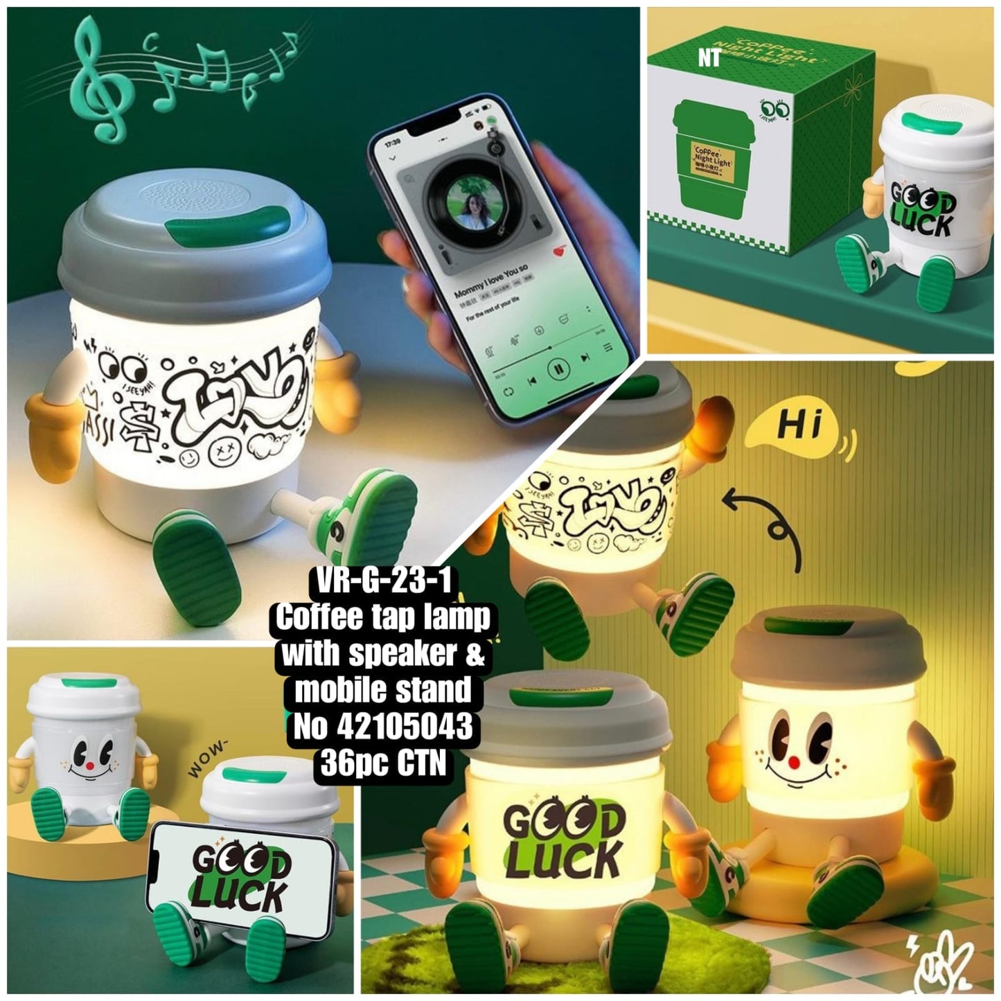 i-G-M , o ee tap lamp with speaker & mobile stand No 42105043 36pc CTN
