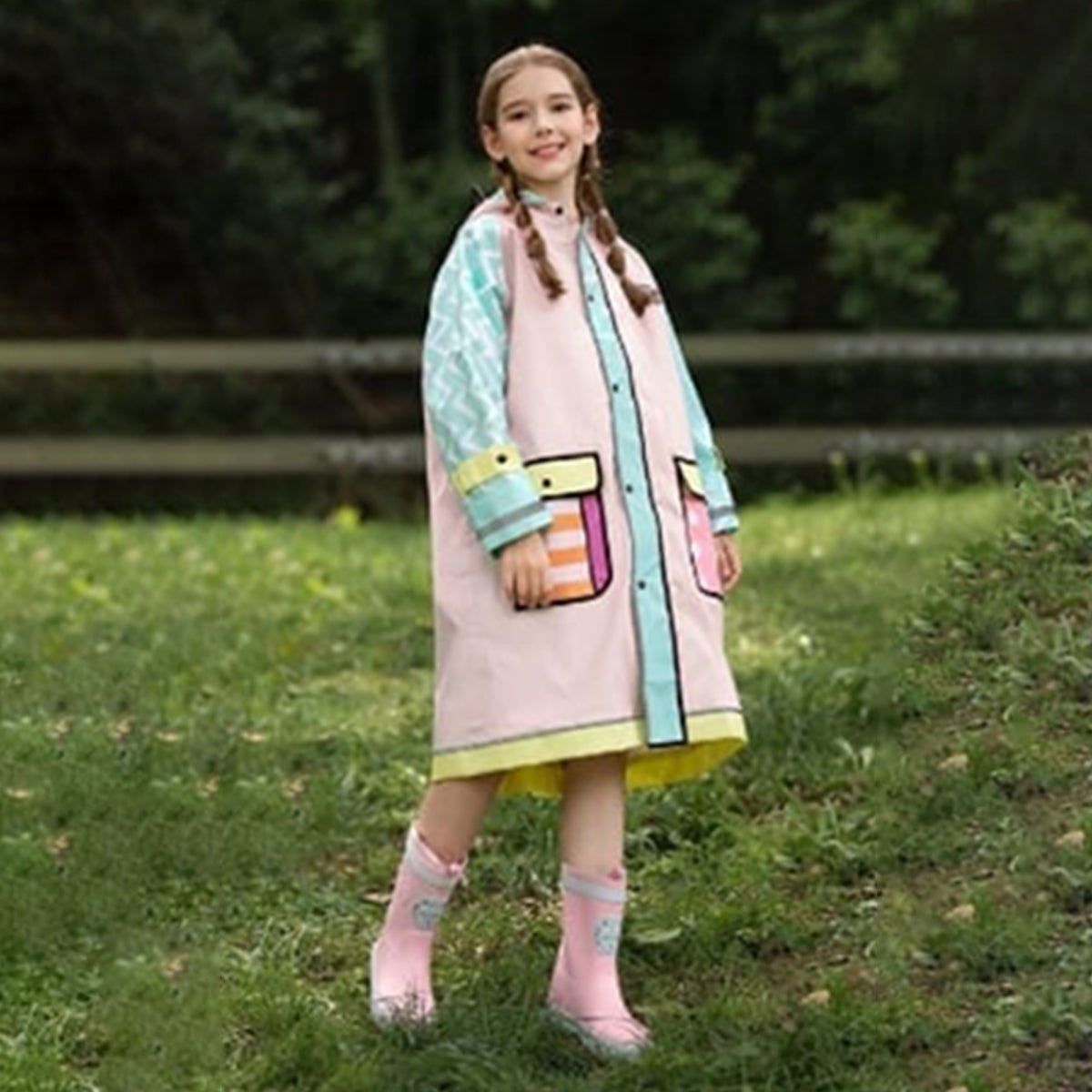 UR-F-16-1-A-B Premium quality kids RAINCOAT No 90160016 100pc CTN
