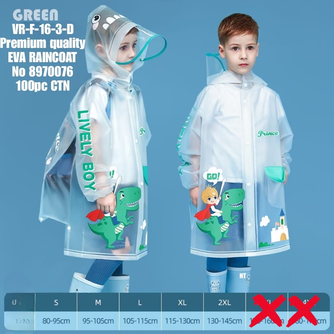 GReen UR-MG-3-D remium quality EVA RAINCOAT No 8970076 CTN
