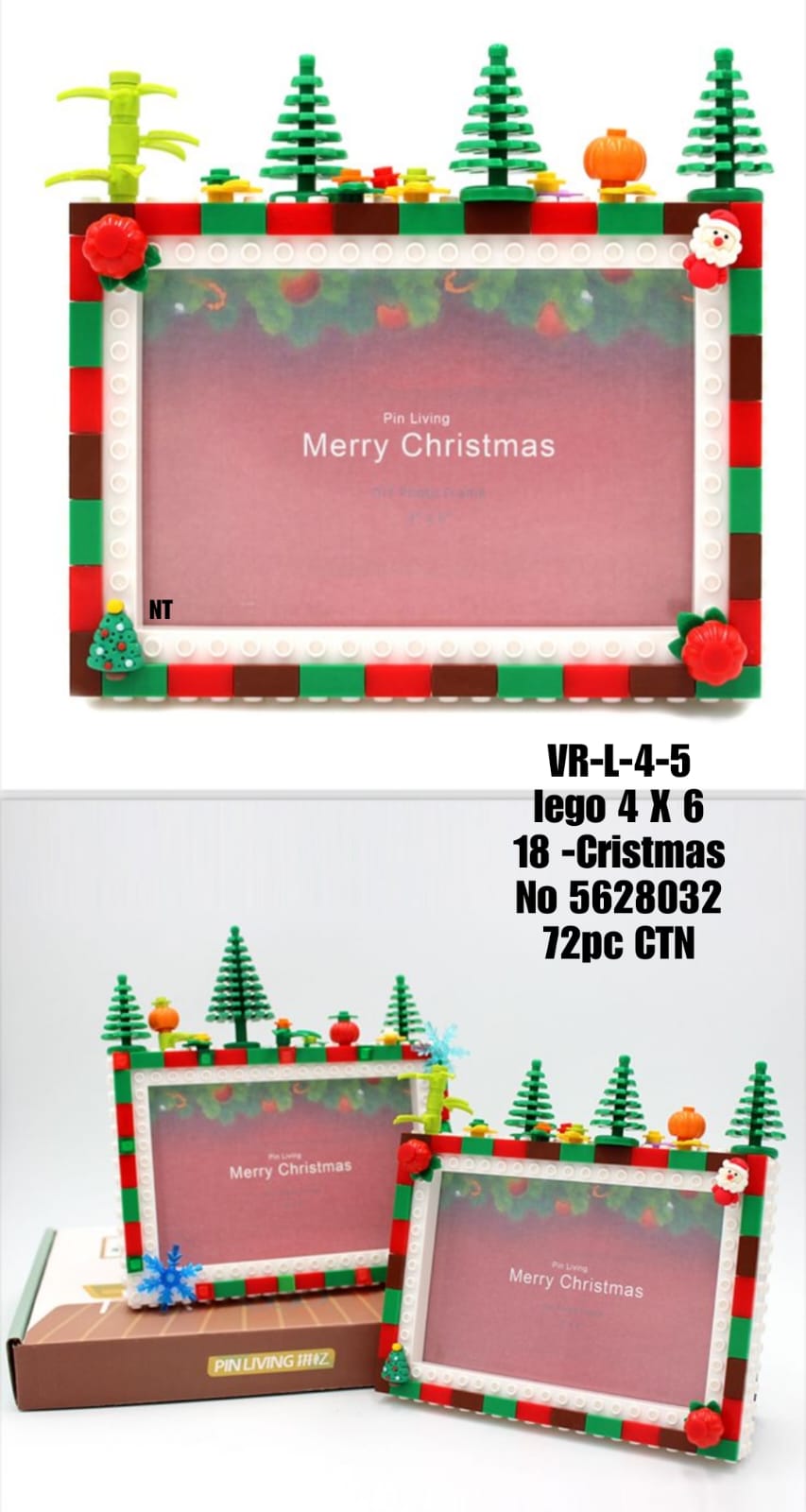 VR-L-4-5  lego 4 X 6  18-Cristmas Photo Frame No 5628032  72pc CTN