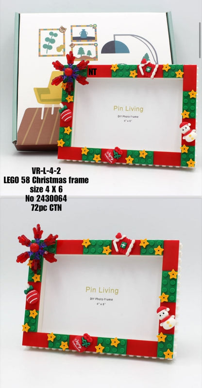 VR-L-4-2 LEGO 58 Christmas Photo Frame size 4 X 6 No 2430064 72pc CTN