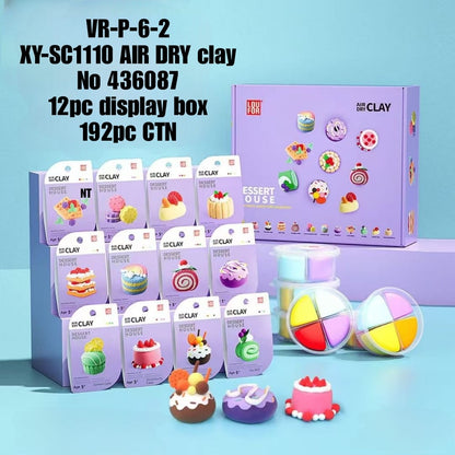 VR-P-6-2  XY-SC1110 AIR DRY clay No 436087 12pc display box 192pc CTN