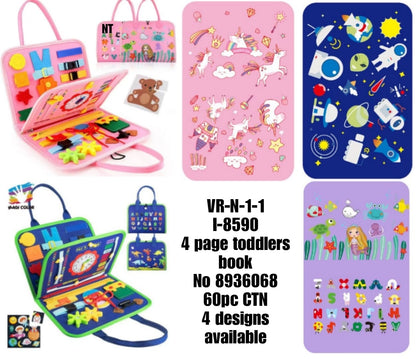 VR-N-1-1 1-8590 4 page toddlers book No 8936068 60pc CTN 4 designs