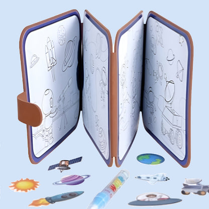 VR-P-1-4- UR-L-5-1- UR-I-5-1 Premium quality Magic Water book with shining velcro stickers