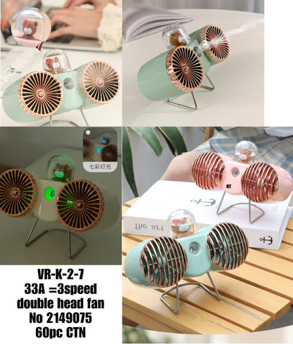 UR-K-2-1 33A =3 mini double head fan No 2149015 CTN