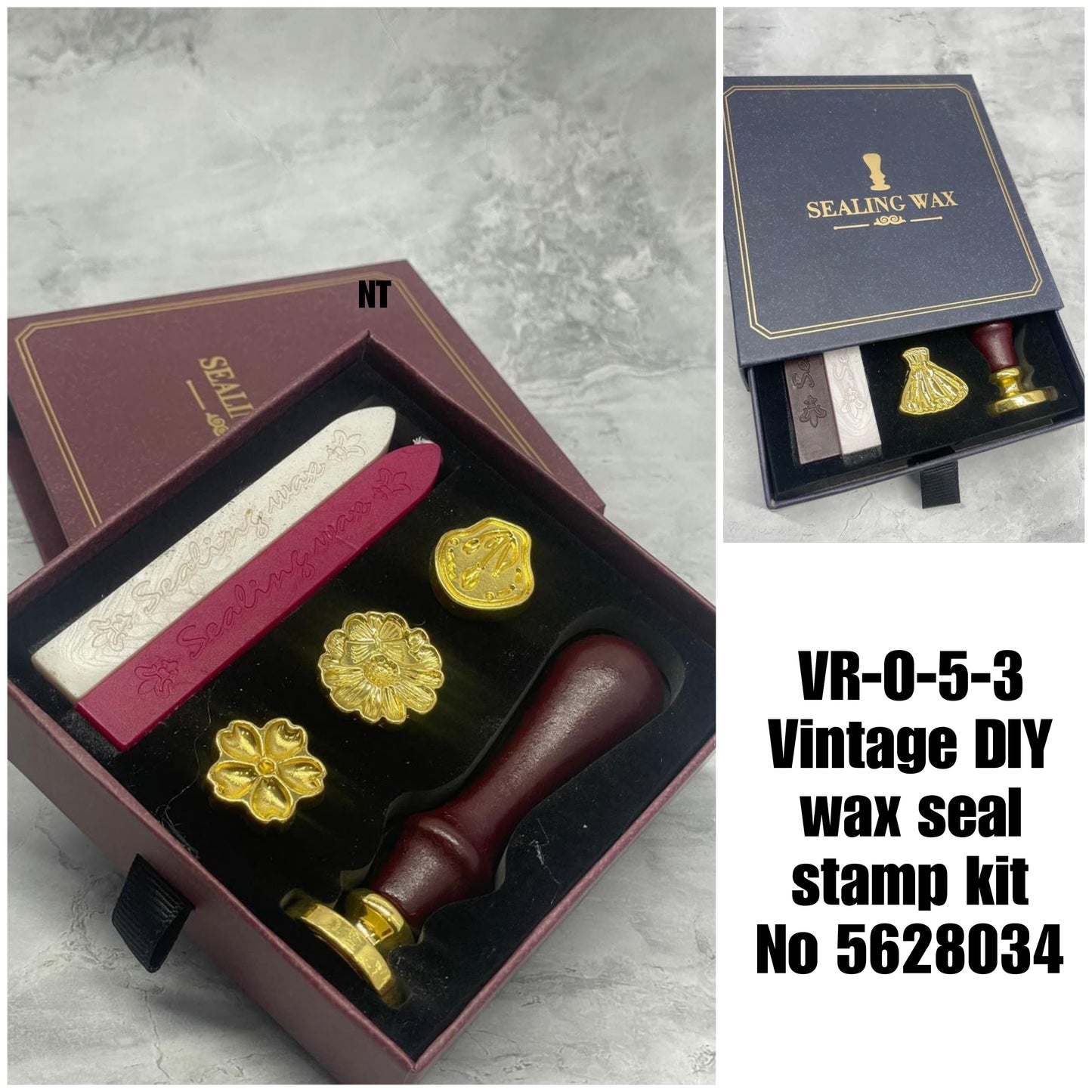 UR-O-5-3 Vintage DIY wax seal stamp kit No 5628034