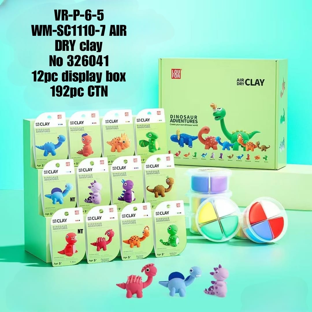 UR-P-6-5 wm-sc1110-7 AIR DRY clay No 326041 12pc display box 192pc CTN