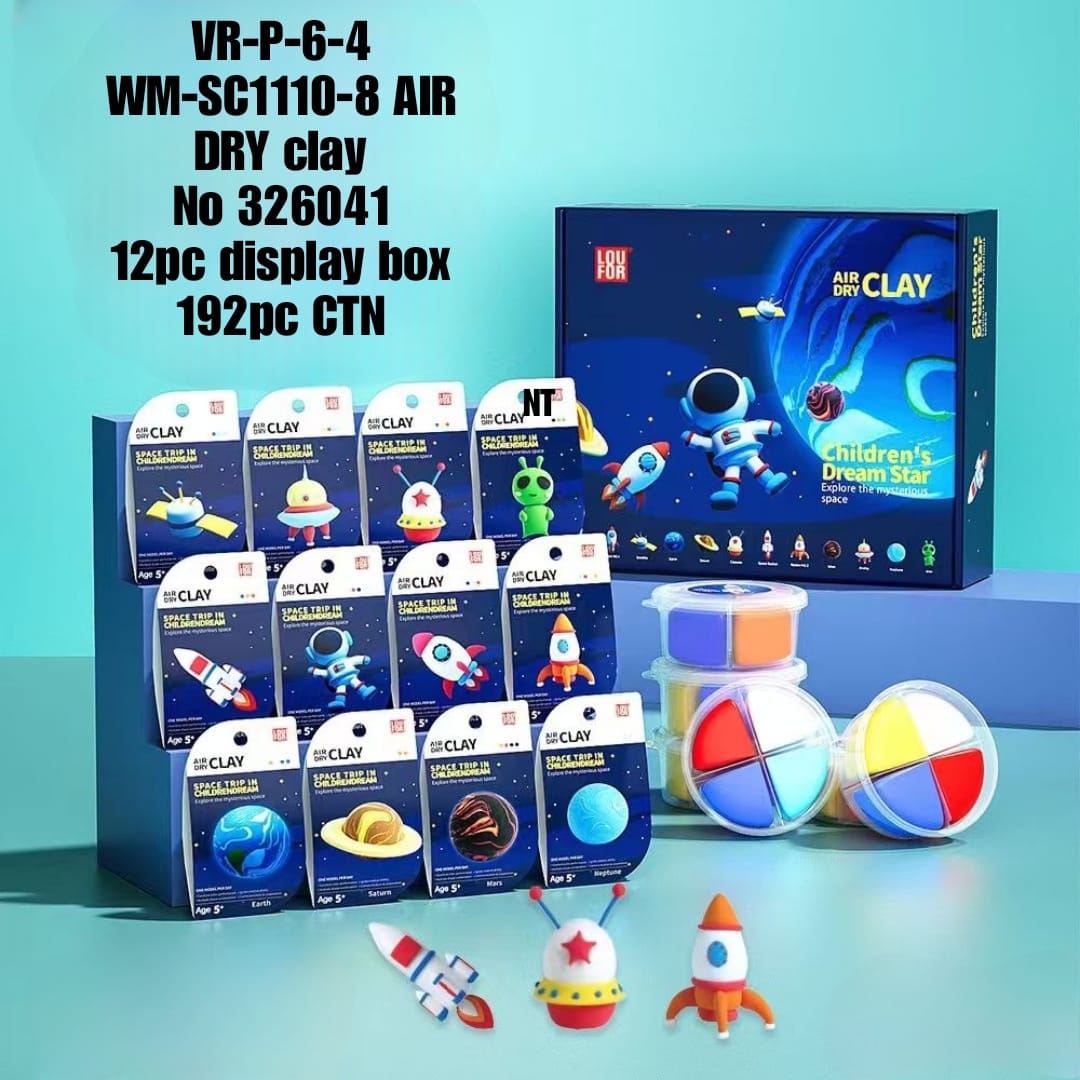 UR-P-6-4 WM-SC1110-8 AIR DRY clay No 326041 12pc display box 192pc CTN