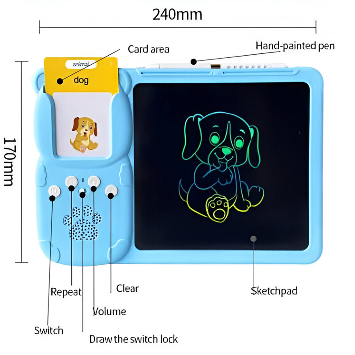 VR-K-7-1 UR-J-15-2 _15112 writing board and card reader education device No 3241098 CTN