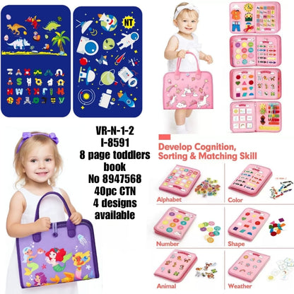 VR-N-1-2 1-8591 8 page toddlers book No 8947568 aopc CTN 4 designs available