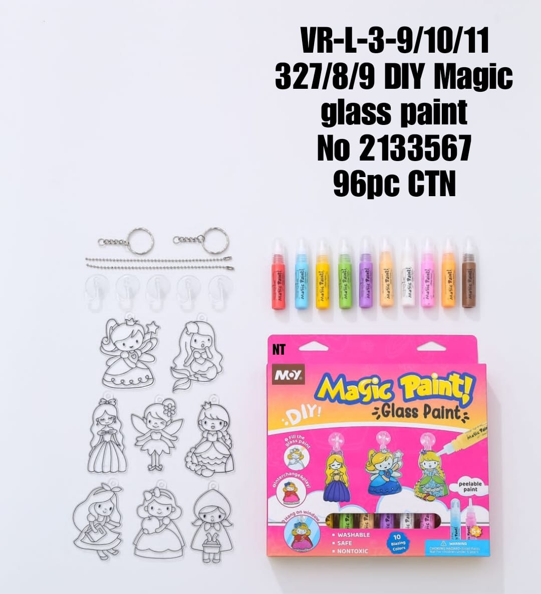 VR-L-3-9-10-11 32718-9 DIY Magic glass paint No 2133567 96pc CTN