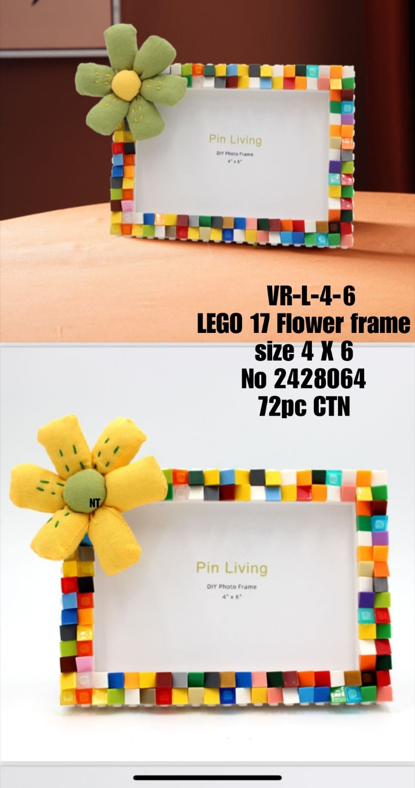 VR-L-4-6 LEGO 17 Flower Photo Frame size a K 6 No 2428064 CTN