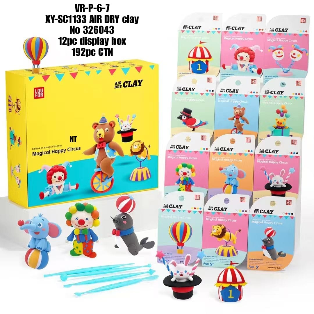 VR-P-6-7 KY-SC1133 AIR DRY clay No 326043 display box CTN