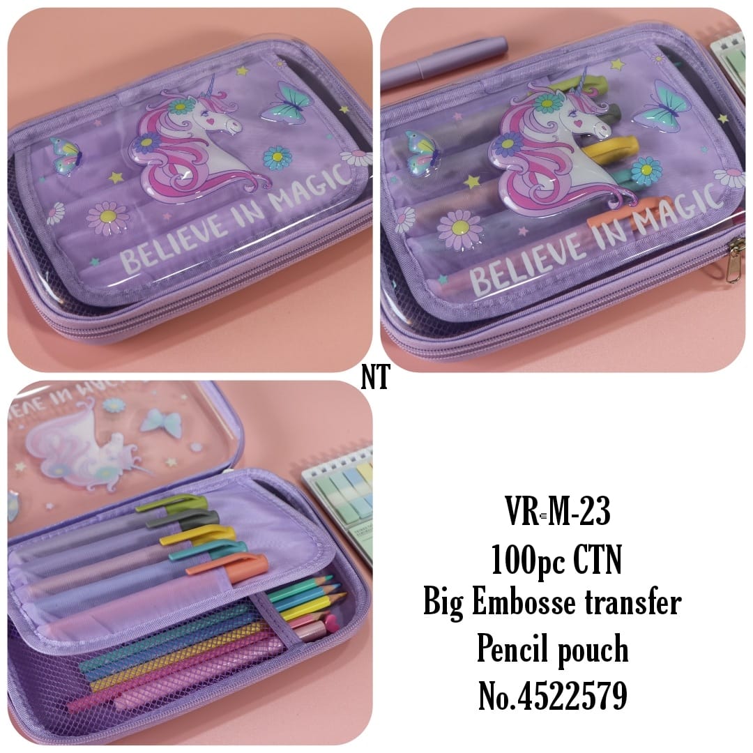 VR,M-23 CTN Big Embosse transfer Pencil pouch No.4522579